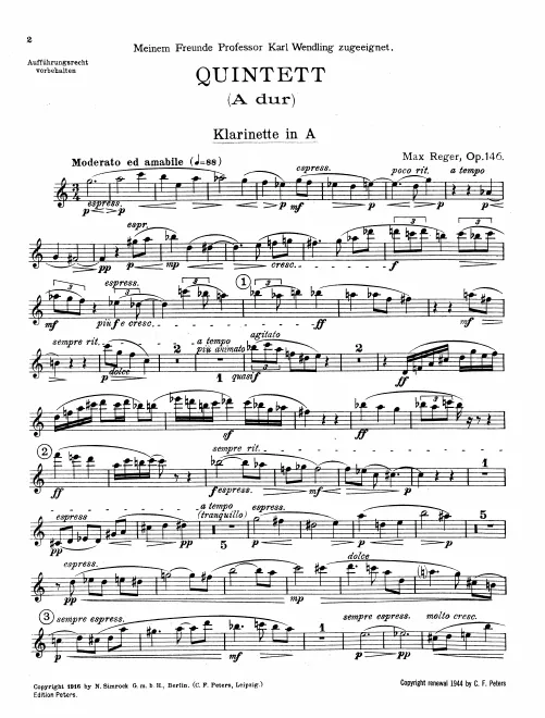 Parts, including alternate 'solo' viola part.