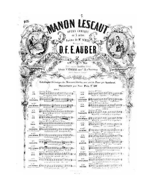 No.7, Couplets: "Manon est frivole et légère" (Act II, No.7)