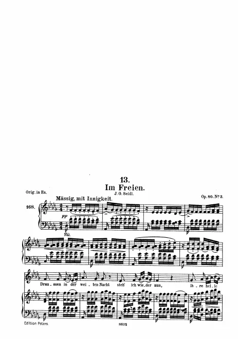 Complete Score (Medium Voice, transposed to D♭ major)