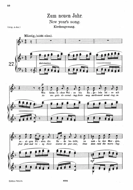 27. Zum neuen Jahr (E major)