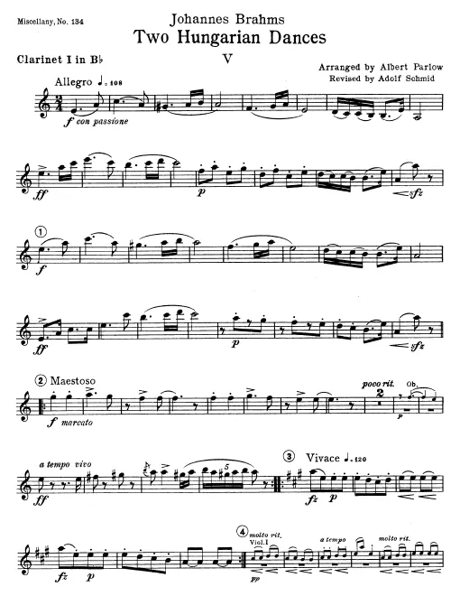 Clarinet 1, 2