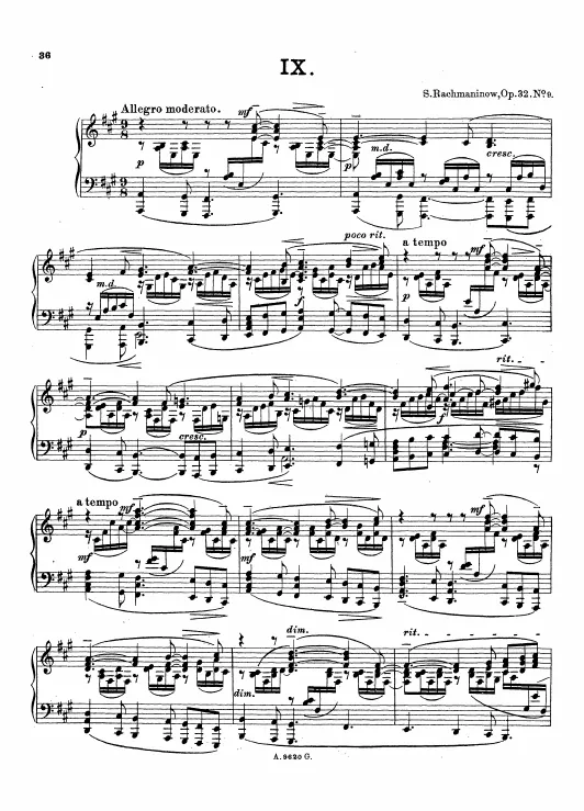 9. Allegro moderato (A major)