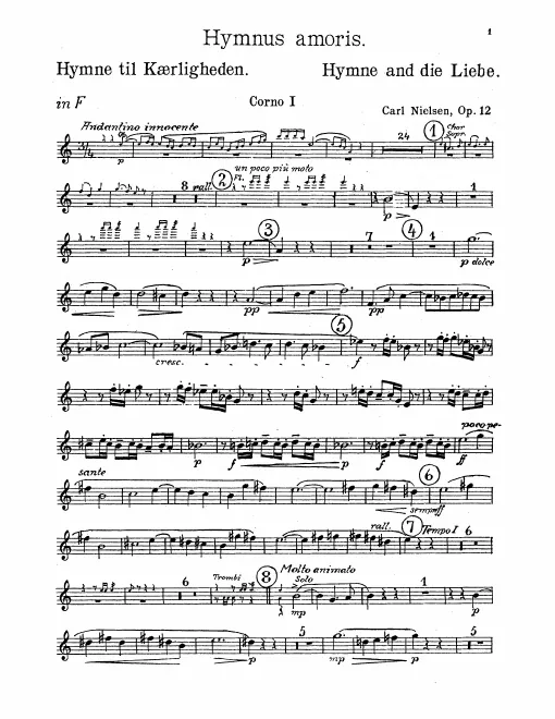Horn 1, 2, 3, 4 (E♭/E/F)