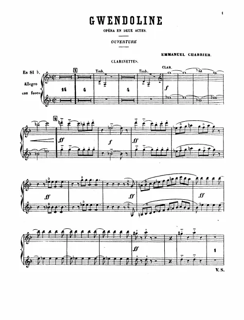 Clarinet 1/2, Bass Clarinet (B♭)