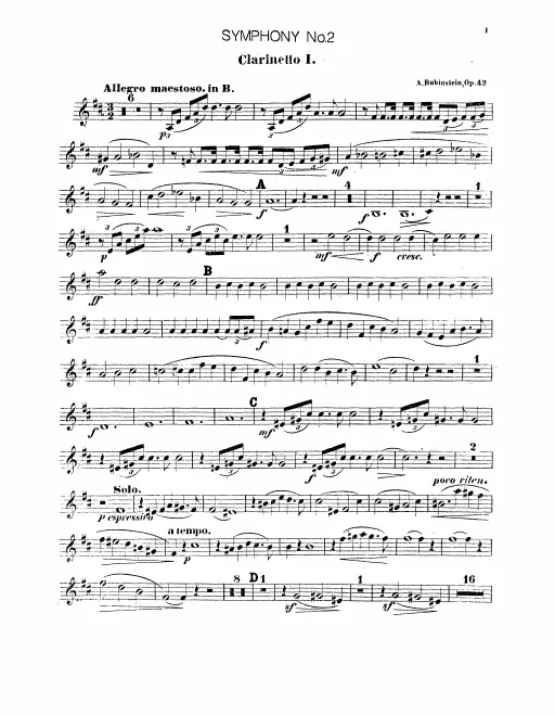 Clarinet 1, 2 (A/B♭)