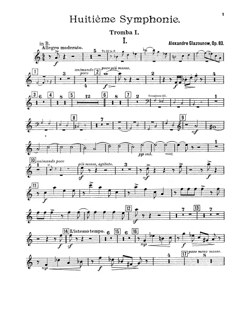 Trumpet 1, 2 (B/A), Alto Trumpet (F)