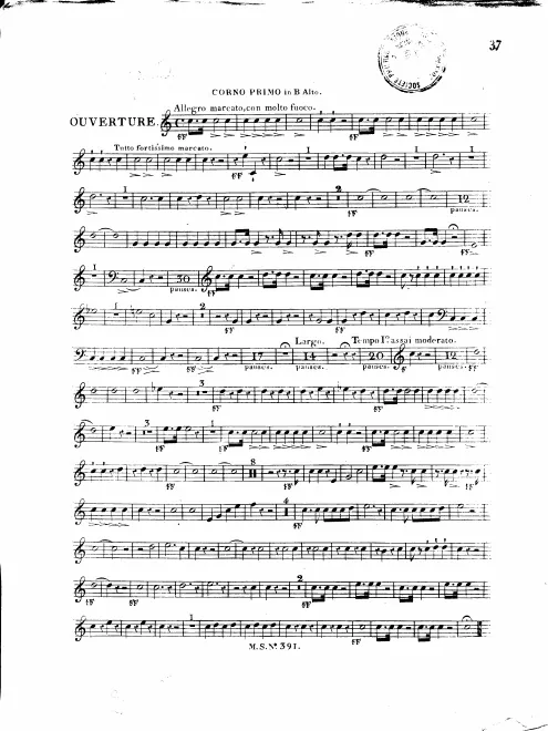 Horn 1, 2 (B♭), 3, 4 (E♭)