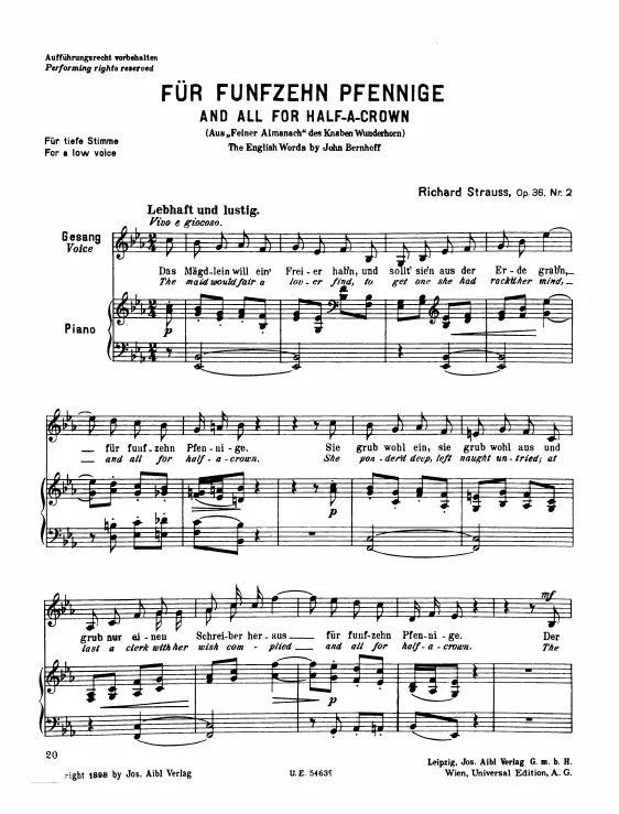 Complete Score (Low Voice, transposed to E♭ major)