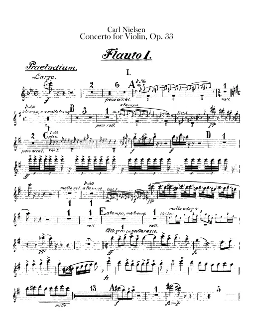 Flute 1, 2 (also Piccolo)
