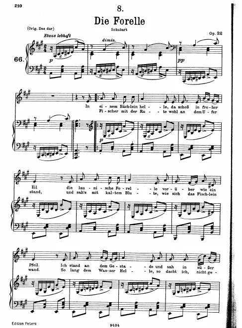 Complete Score (Low voice, transposed to A major)