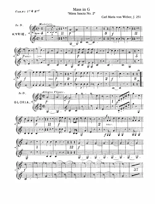 Horn 1/2 (D, E♭, A. C), 3/4 (D)