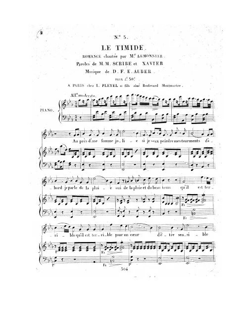 No.5, Romance: "Au près d'une femme jolie" (E♭ major)