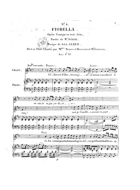 No.4, Duo et Trio: "Céline est d'illustre origine" (Act I, No.4a/4b)