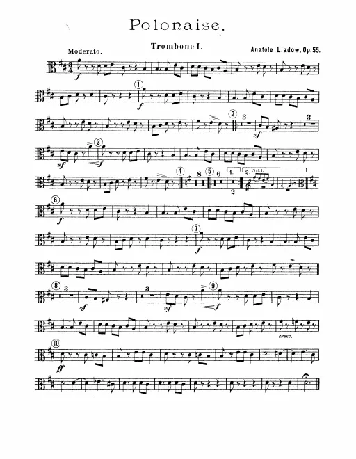 Trombone 1, 2, 3, Tuba