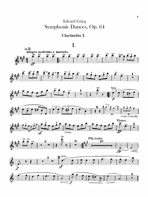 Clarinet 1, 2 (B♭, A)