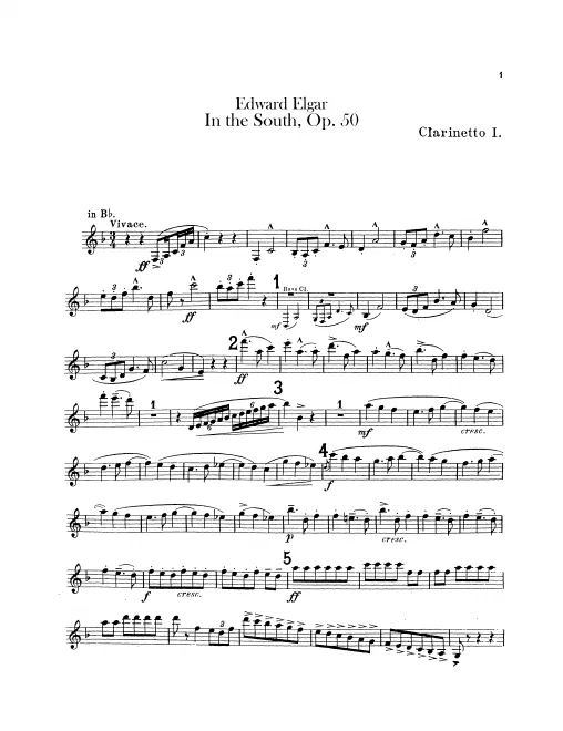 Clarinet 1, 2, Bass Clarinet (B♭)