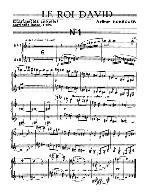 Clarinet 1/2 (A/B)/Bass Clarinet (B)