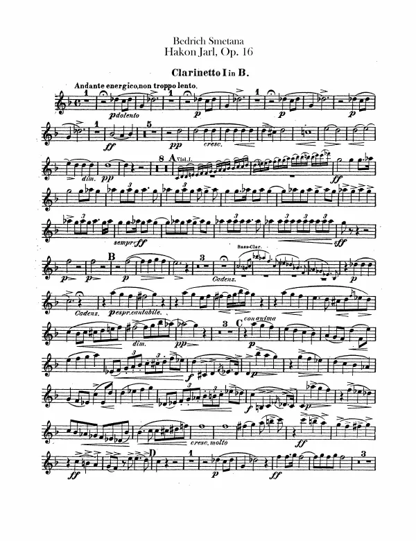 Clarinet 1, 2, Bass Clarinet (B♭)