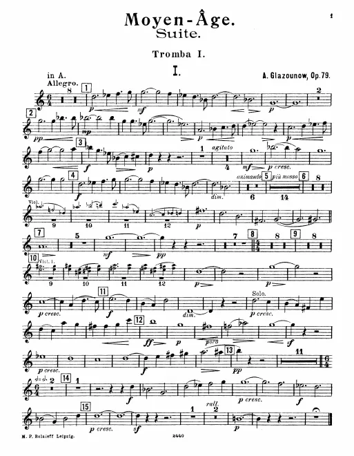 Trumpet 1, 2, 3 (2 in A/B, 1 in A)