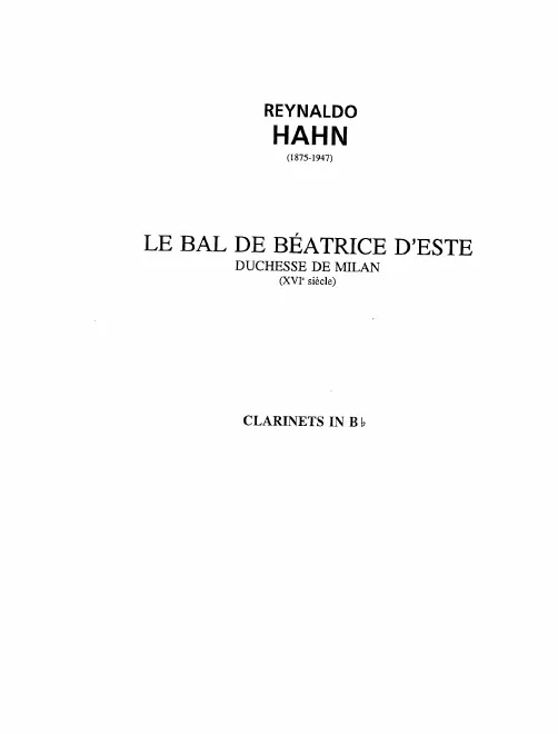 Clarinet 1/2 (B♭)