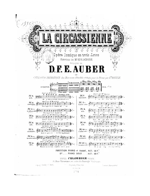 No.2bis, Couplets: "Vous rappeliez à l'instant même" (Act I, No.5a)