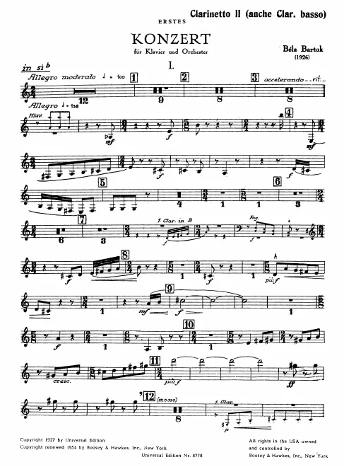 Clarinet 2/Bass Clarinet (A/B♭)