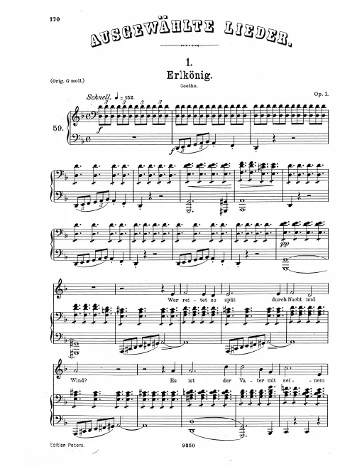 Complete Score (very low voice, transposed to D minor)