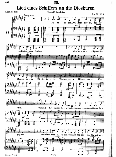 Complete Score (medium voice, transposed to F♯ major)