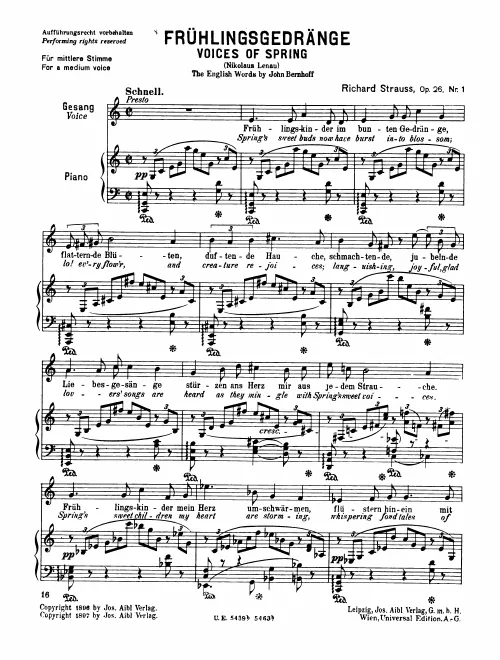 Complete Score (Medium voice, transposed to C major)