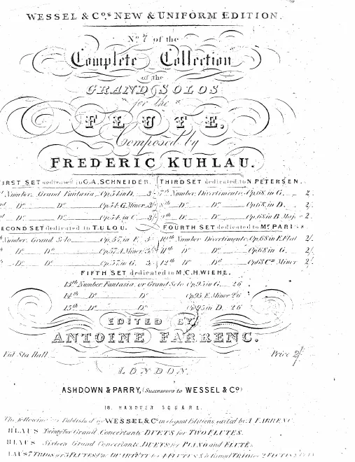 1. Divertissement in G major - Flute