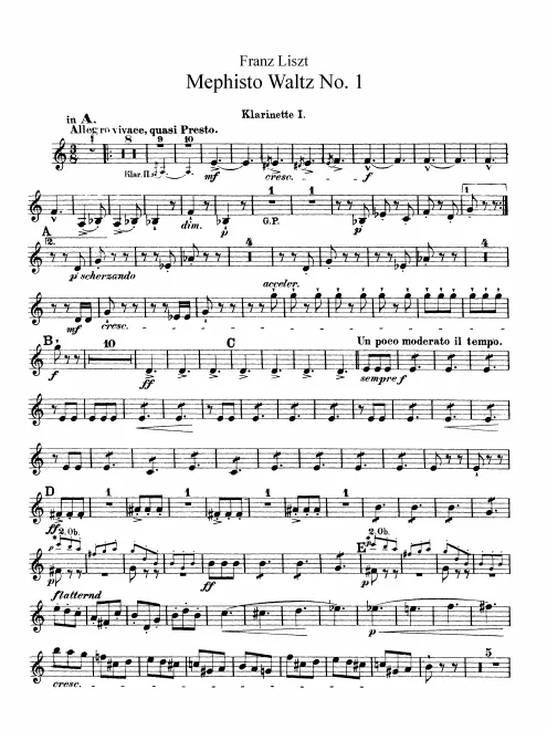 Clarinet 1, 2 (A, B♭)