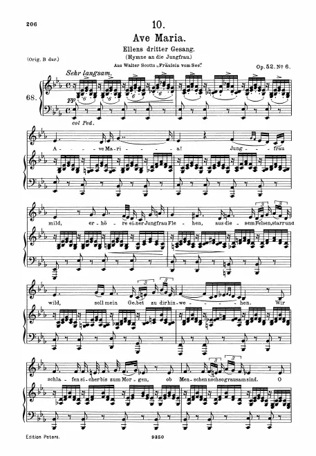 Complete Score (low voice, in E♭ major)