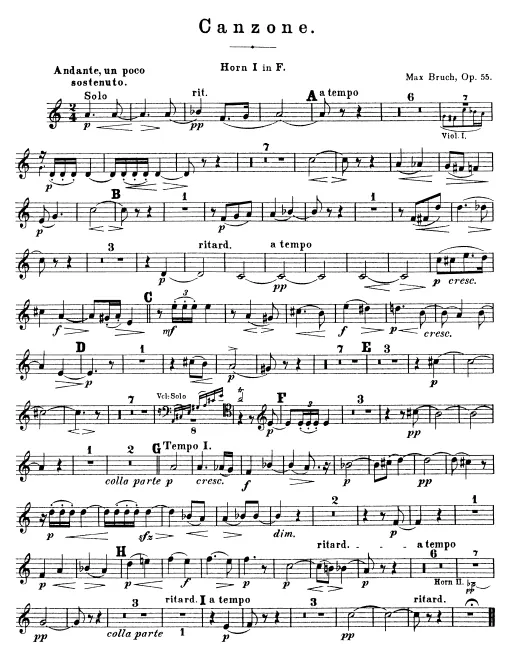 Horn 1, 2, (F) 3, 4 (B♭)