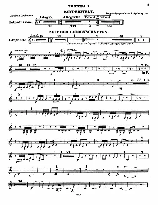 Trumpet 1, 2 (E/F/C, C/A♭/A/F)