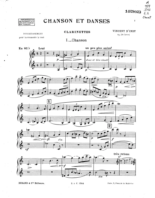 Clarinet 1/2 (B♭)