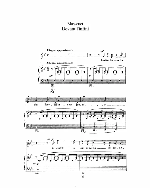 Complete Score (B♭ Major: high voice and piano)