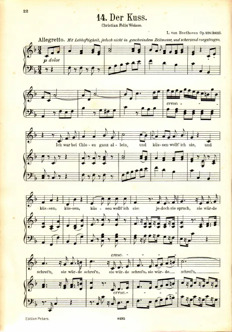 Complete Score (low voice, transposed to F major)