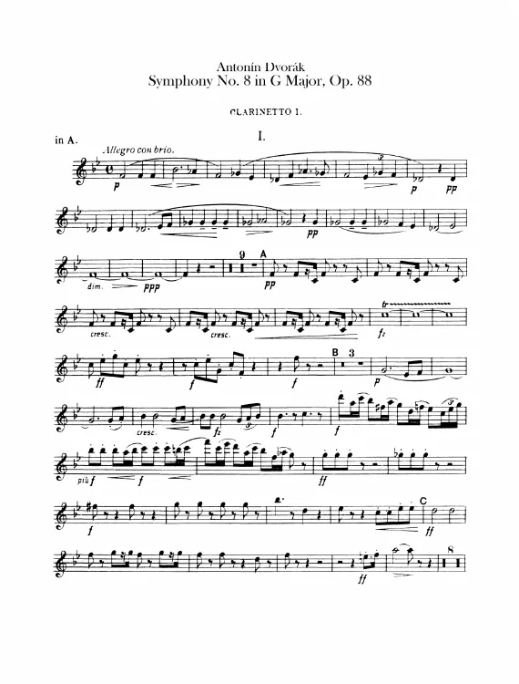 Clarinets 1, 2 (A, B♭)