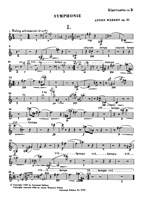 Clarinet (B), Bass Clarinet (B)