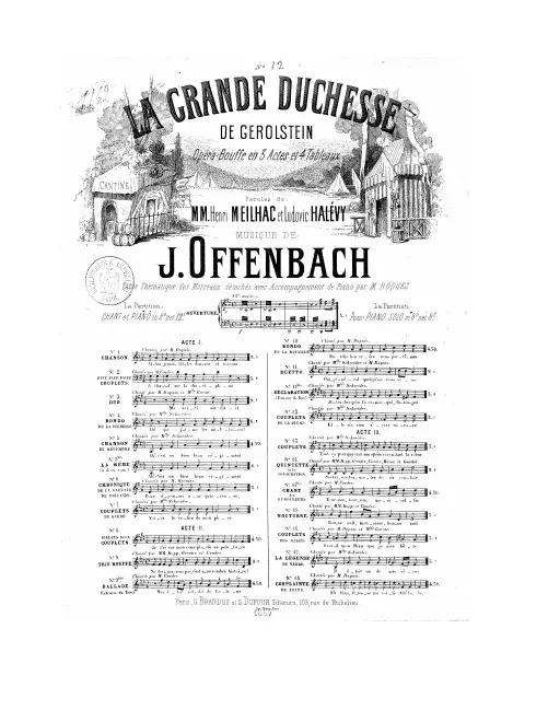 No.12, Couplets de la plume: "Elle n'a rien écrit encore" (Act II, Finale)