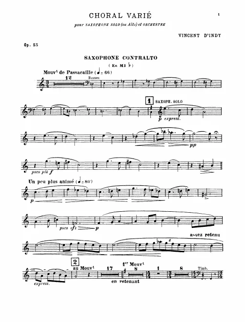 Solo Alto Saxophone (E♭)