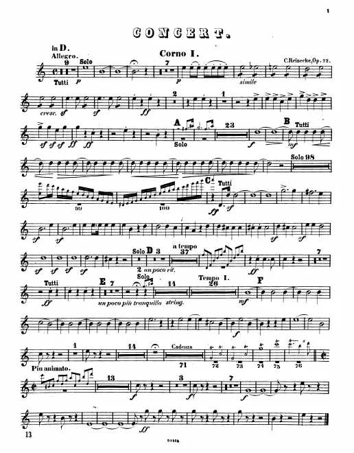 Horn 1, 2 (D/D♭/B)