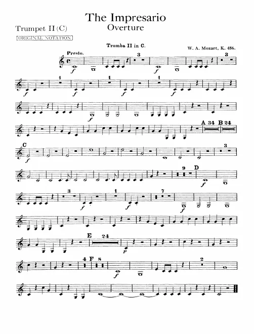 Trumpet 2 (C, Transposed in B)
