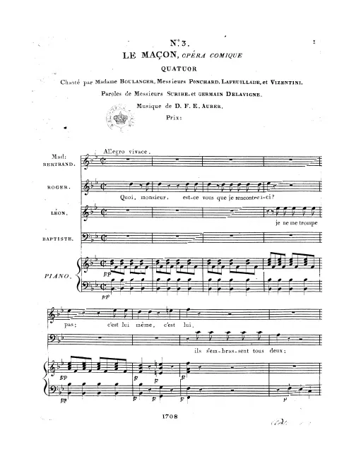 3. Quatuor: "Quoi, monsieur" (Act I, No.5)