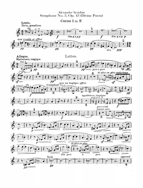 Horn 1, 2, 3, 4 (F)