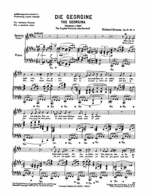 Complete Score (medium voice, transposed to C♯ minor)