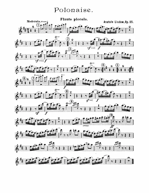 Piccolo, Flute 1, 2