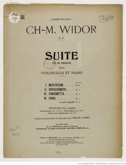 3. Canzonetta - Score and Cello Part