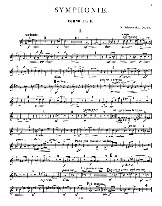 Horn 1, 2, 3, 4 (F)