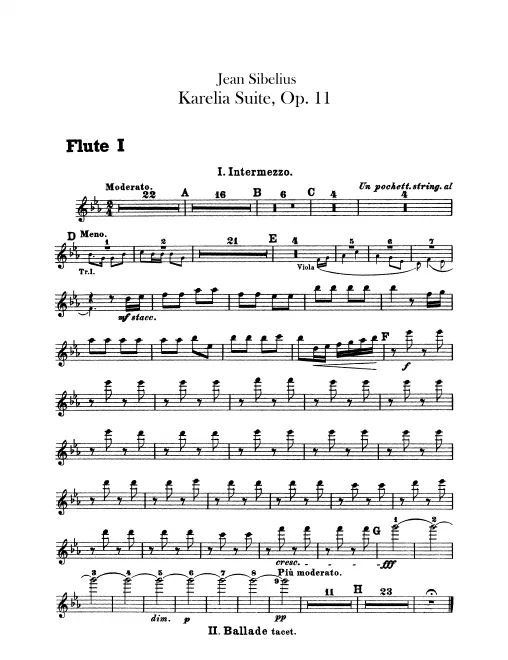 Flute 1, 2, Piccolo